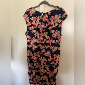 Charter Club bright pink and blue floral dress slightly worn